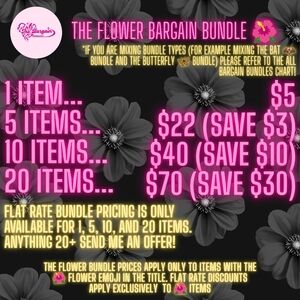 🌺 The Flower Bargain Bundle Chart 🌺